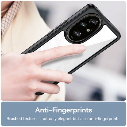 Mobizang Unicorn Acrylic Clear Back Cover For Honor 200 Pro (5G) | Slim Shockproof [Military Grade Protection] Hybrid Bumper Case (Black Sides)