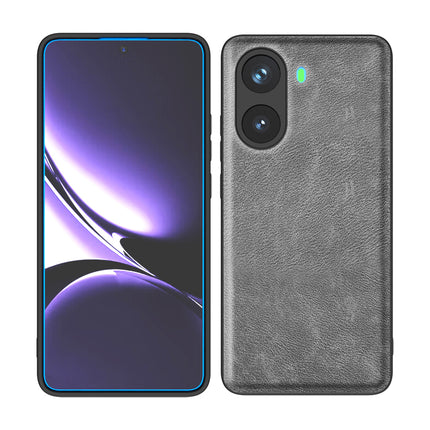 Mobizang Tux Leather Back Cover for Poco X7 Pro 5G | Slim Shockproof Camera Protection Bumper Case (Grey)