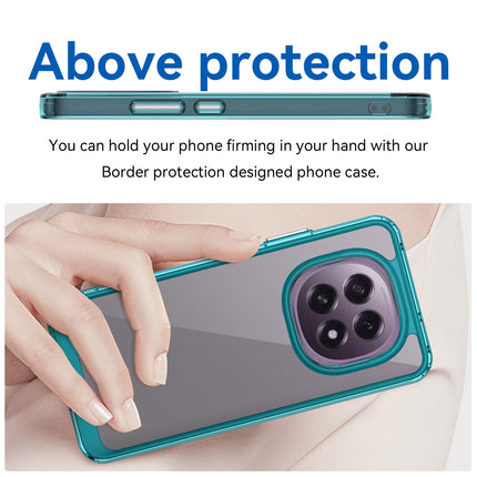 Mobizang Unicorn Acrylic Clear Back Cover For Oppo F29 PRO 5G | Slim Shockproof [Military Grade Protection] Hybrid Bumper Case (Blue Sides)