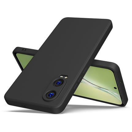 Mobizang Matte Protective Lens Flexible Back Cover for OnePlus Nord CE 4 Lite | Slim Silicone with Soft Lining Shockproof Full Body Bumper Case (Black)