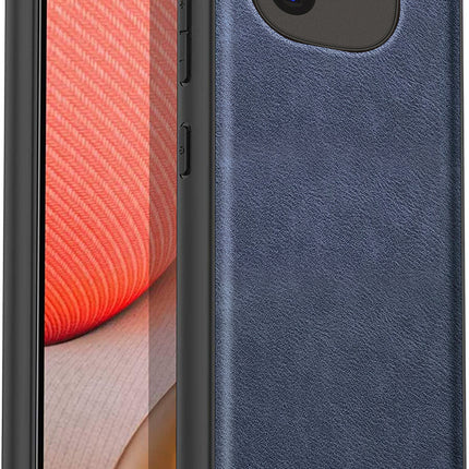 Kapa Tux Leather Back Cover for IQOO 12 (5G) | Slim Shockproof Camera Protection Bumper Case (Blue)