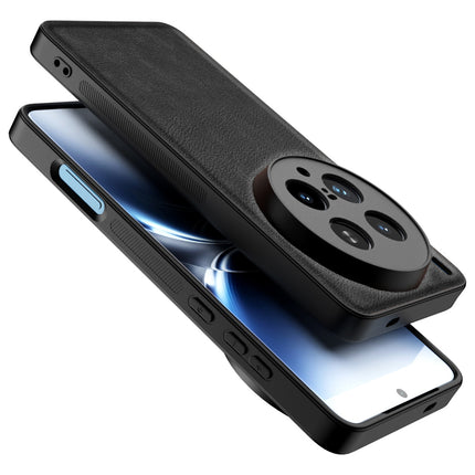 Mobizang Tux Leather Back Cover for Vivo X200 Ultra | Slim Shockproof Camera Protection Bumper Case (Black)