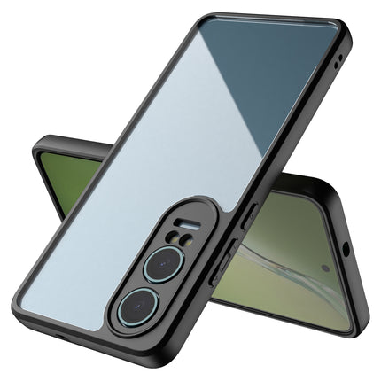Mobizang Hawkeye Clear Back Cover for OnePlus Nord CE 4 Lite | Camera Lens Protector Shockproof Slim Clear Case Cover (Black)