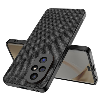 Mobizang Soft Full Fabric Protective Back Case Cover for Honor 200 Pro (5G) | Shockproof Slim Hard Anti Slip Back Case (Black)