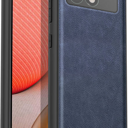 Kapa Tux Leather Back Cover for Poco X6 PRO | Slim Shockproof Camera Protection Bumper Case (Blue)