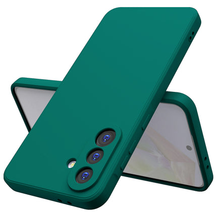 Mobizang Matte Protective Lens Flexible Back Cover for Samsung Galaxy A56 | Slim Silicone with Soft Lining Shockproof Full Body Bumper Case (Green)