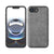 Mobizang Tux Leather Back Cover for Apple iPhone 16E | Slim Shockproof Camera Protection Bumper Case (Grey)