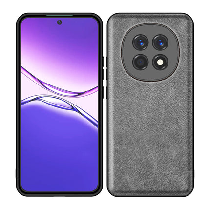 Mobizang Tux Leather Back Cover for Oppo F29 5G | Slim Shockproof Camera Protection Bumper Case (Grey)