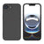 Mobizang Matte Protective Lens Flexible Back Cover for Apple iPhone 16E | Slim Silicone with Soft Lining Shockproof Full Body Bumper Case (Black)