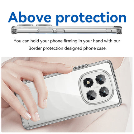 Mobizang Unicorn Acrylic Clear Back Cover For Redmi Note 14 Pro (5G) | Slim Shockproof [Military Grade Protection] Hybrid Bumper Case (Clear Sides)