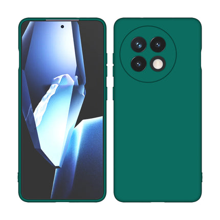 Mobizang Matte Protective Lens Flexible Back Cover for OnePlus 13R | Slim Silicone with Soft Lining Shockproof Full Body Bumper Case (Green)