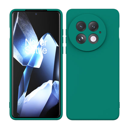 Mobizang Matte Protective Lens Flexible Back Cover for OnePlus 13 | Slim Silicone with Soft Lining Shockproof Full Body Bumper Case (Green)