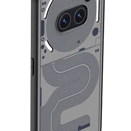 Kapa Leather Back Cover for Nothing Phone 2A | Slim Shockproof Camera Protection Bumper Case (Grey)