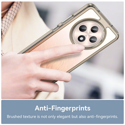 Mobizang Unicorn Acrylic Clear Back Cover For Oppo F27 (5G) | Slim Shockproof [Military Grade Protection] Hybrid Bumper Case (Grey Sides)