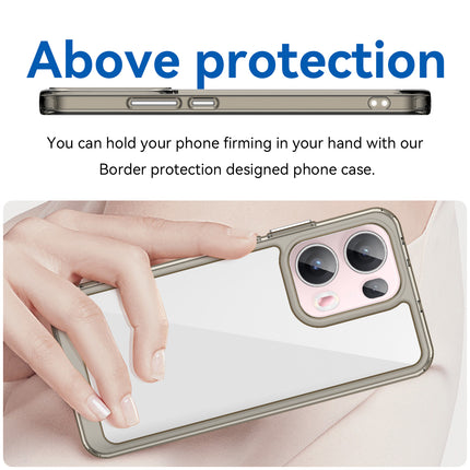 Mobizang Unicorn Acrylic Clear Back Cover For Oppo Reno 13 Pro 5G | Slim Shockproof [Military Grade Protection] Hybrid Bumper Case (Grey Sides)