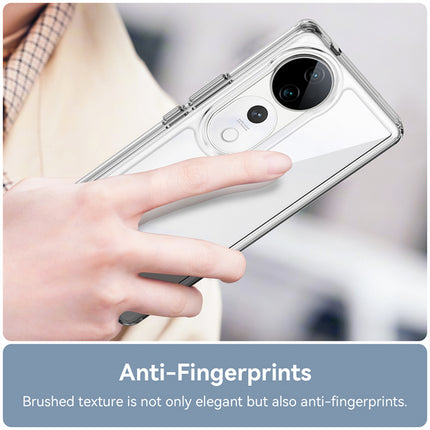 Mobizang Unicorn Acrylic Clear Back Cover For Vivo V40 / Vivo V40 Pro (5G) | Slim Shockproof [Military Grade Protection] Hybrid Bumper Case (Clear Sides)