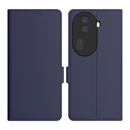 Kapa Noble Slim Magnetic Leather Flip Case Cover for Oppo Reno 11 PRO (5G) | Card Holder Stand Flip Wallet Case (Blue)