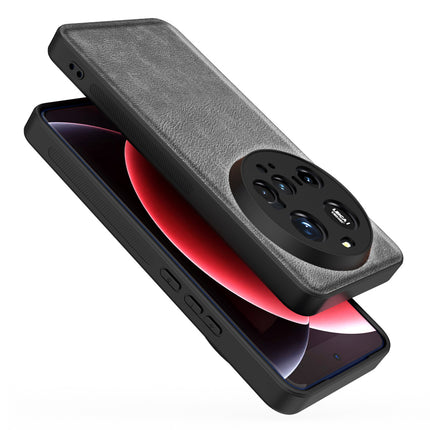 Mobizang Tux Leather Back Cover for Xiaomi 15 Ultra | Slim Shockproof Camera Protection Bumper Case (Grey)