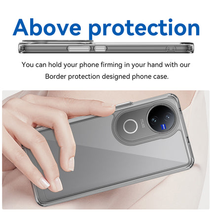 Mobizang Unicorn Acrylic Clear Back Cover For Vivo V50 / V50E 5G | Slim Shockproof [Military Grade Protection] Hybrid Bumper Case (Clear Sides)