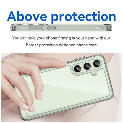 Mobizang Unicorn Acrylic Clear Back Cover For Samsung Galaxy S24 FE | Slim Shockproof [Military Grade Protection] Hybrid Bumper Case (Clear Sides)