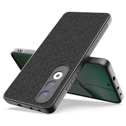 Mobizang Soft Full Fabric Protective Back Case Cover for OnePlus Nord CE4 | Shockproof Slim Hard Anti Slip Back Case (Black)