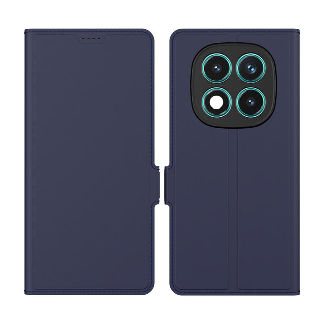 Mobizang Noble Slim Magnetic Leather Flip Case Cover for Redmi Note 14 Pro Plus | Card Holder Stand Flip Wallet Case (Blue)