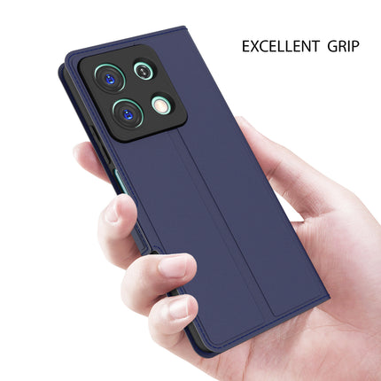 Mobizang Noble Slim Magnetic Leather Flip Case Cover for Redmi Note 13 (5G) | Card Holder Stand Flip Wallet Case (Blue)