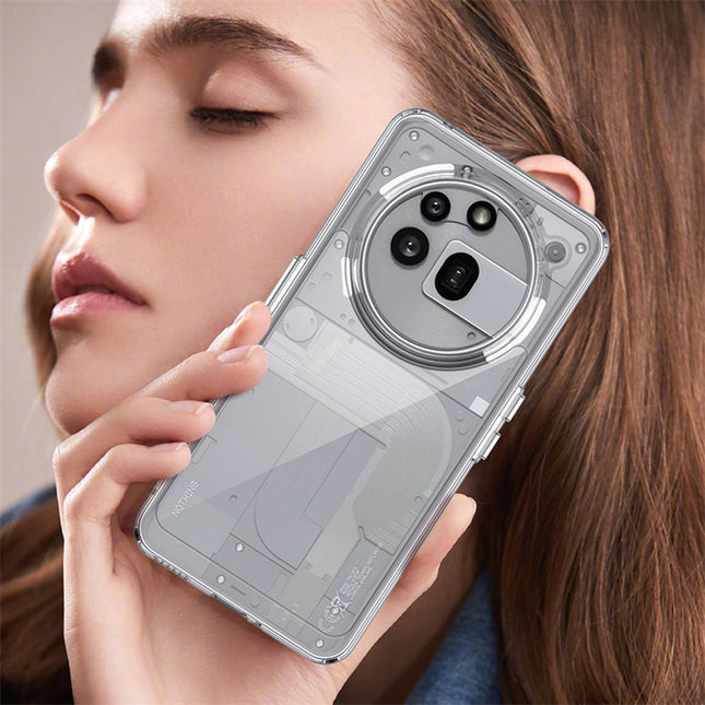 Mobizang Unicorn Acrylic Clear Back Cover For Nothing Phone 3A Pro | Slim Shockproof [Military Grade Protection] Hybrid Bumper Case (Clear Sides)