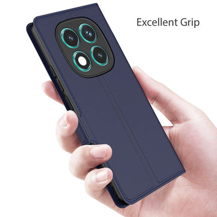 Mobizang Noble Slim Magnetic Leather Flip Case Cover for Redmi Note 14 Pro (5G) | Card Holder Stand Flip Wallet Case (Blue)