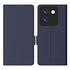 Mobizang Noble Slim Magnetic Leather Flip Case Cover for Poco M7 Pro | Card Holder Stand Flip Wallet Case (Blue)