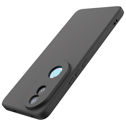 Mobizang Matte Protective Lens Flexible Back Cover for Vivo V50 / V50E 5G | Slim Silicone with Soft Lining Shockproof Full Body Bumper Case (Black)