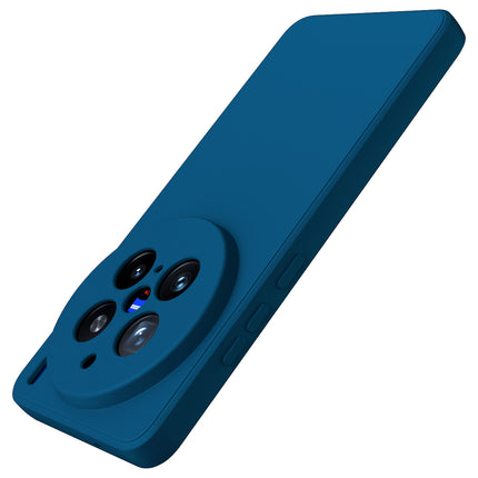 Mobizang Matte Protective Lens Flexible Back Cover for Vivo X200 Pro (5G) | Slim Silicone with Soft Lining Shockproof Full Body Bumper Case (Blue)