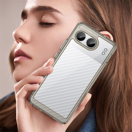 Mobizang Unicorn Acrylic Clear Back Cover For OnePlus Nord 4 | Slim Shockproof [Military Grade Protection] Hybrid Bumper Case (Grey Sides)