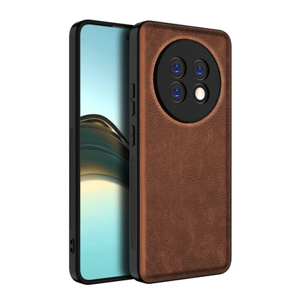 Mobizang Tux Leather Back Cover for Realme 13 PRO / 13 PRO PLUS | Slim Shockproof Camera Protection Bumper Case (Brown)