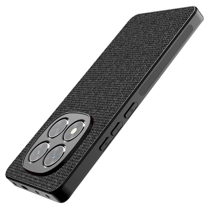 Mobizang Soft Full Fabric Protective Back Case Cover for Redmi Note 14 Pro (5G) | Shockproof Slim Hard Anti Slip Back Case (Black)