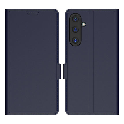 Mobizang Noble Slim Magnetic Leather Flip Case Cover for Samsung Galaxy A35 (5G) | Card Holder Stand Flip Wallet Case (Blue)