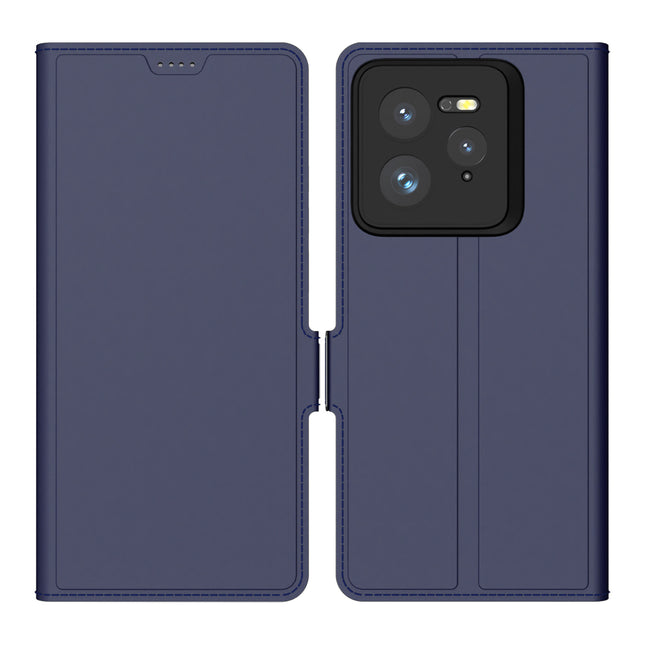 Mobizang Noble Slim Magnetic Leather Flip Case Cover for Realme GT 7 PRO | Card Holder Stand Flip Wallet Case (Blue)