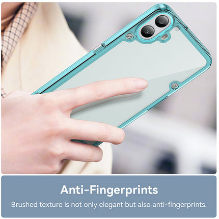 Mobizang Unicorn Acrylic Clear Back Cover For Nothing CMF Phone 1 | Slim Shockproof [Military Grade Protection] Hybrid Bumper Case (Blue Sides)