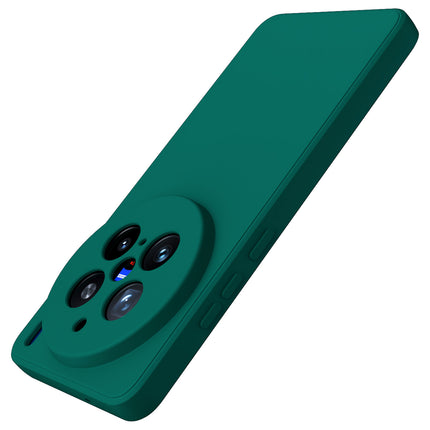 Mobizang Matte Protective Lens Flexible Back Cover for Vivo X200 Pro (5G) | Slim Silicone with Soft Lining Shockproof Full Body Bumper Case (Green)