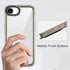 Mobizang Warrior Acrylic Clear Back Cover For Apple iPhone 16E | Slim Shockproof [Military Grade Protection] Hybrid Bumper Case (Grey Sides)