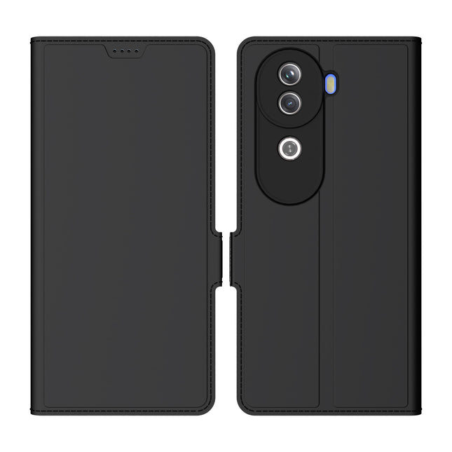 Mobizang Noble Slim Magnetic Leather Flip Case Cover for Vivo V40E / IQOO Z9S | Card Holder Stand Flip Wallet Case (Black)