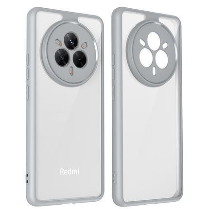 Mobizang Hawkeye Clear Back Cover for Realme 14 Pro 5G | Camera Lens Protector Shockproof Slim Clear Case Cover (Grey Sides)