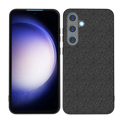 Mobizang Soft Full Fabric Protective Back Case Cover for Samsung Galaxy S24 FE | Shockproof Slim Hard Anti Slip Back Case (Black)