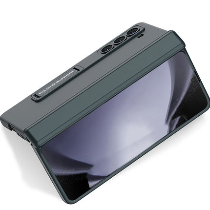 Mobizang Magnetic Hinge With Inbuilt Stand Case for Samsung Galaxy Z Fold 6 | Shockproof Stand Hybrid Bumper Back Cover (Green)