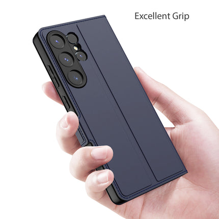 Mobizang Noble Slim Magnetic Leather Flip Case Cover for Samsung Galaxy S25 Ultra | Card Holder Stand Flip Wallet Case (Blue)