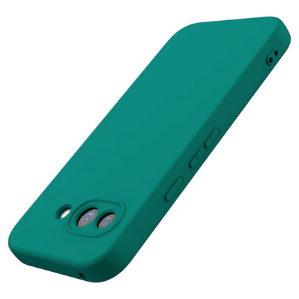 Mobizang Matte Protective Lens Flexible Back Cover for Google Pixel 9A | Slim Silicone with Soft Lining Shockproof Full Body Bumper Case (Green)