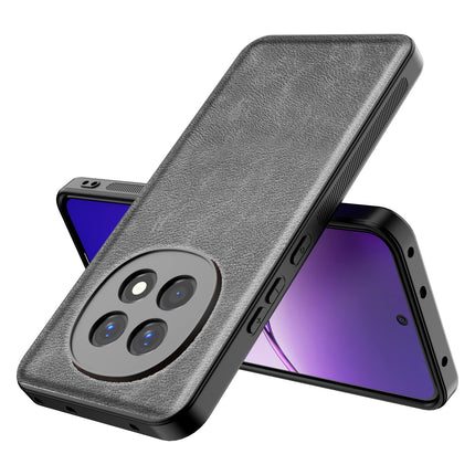 Mobizang Tux Leather Back Cover for Oppo F29 5G | Slim Shockproof Camera Protection Bumper Case (Grey)