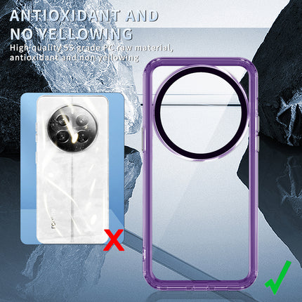 Kapa Warrior Acrylic Clear Back Cover For Realme 12 Pro / 12 Pro Plus | Slim Shockproof [Military Grade Protection] Hybrid Bumper Case (Purple Sides)