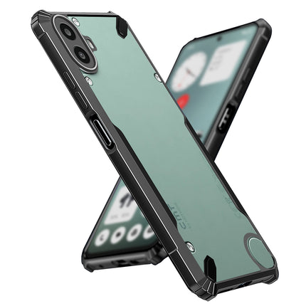 Mobizang Bull Clear Back Cover for Nothing CMF Phone 1 | [Military Grade Protection] Shock Proof Slim Hybrid Bumper Case (Black)