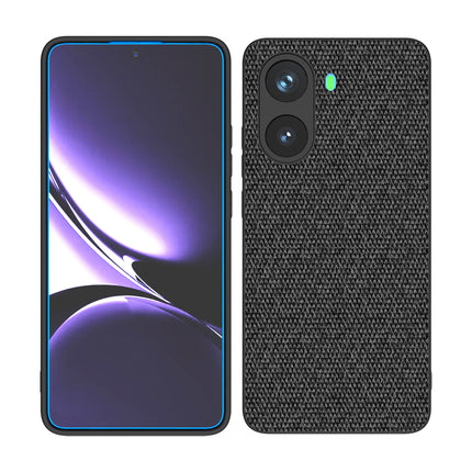 Mobizang Soft Full Fabric Protective Back Case Cover for Poco X7 Pro | Shockproof Slim Hard Anti Slip Back Case (Black)